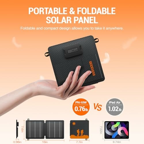 GOODaaa 10W Portable Solar Charger