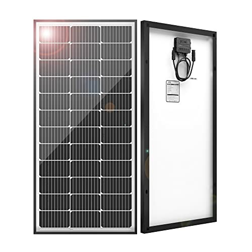 Front and back view of a solar panel.